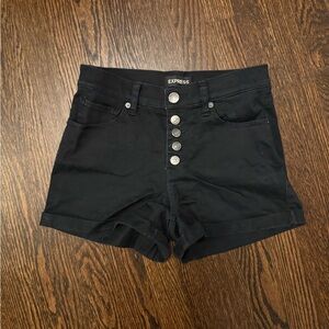 Express Black High Waist Shorts